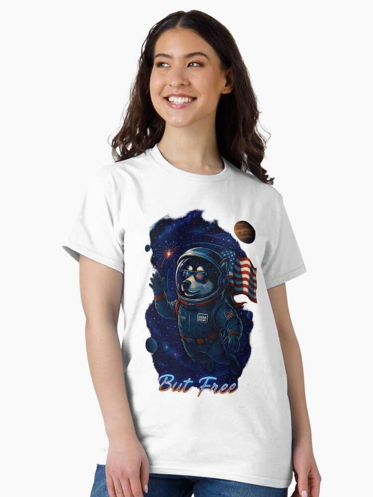 4th Of July US Flag Alaskan Malamute Dog Design Classic T-Shirt