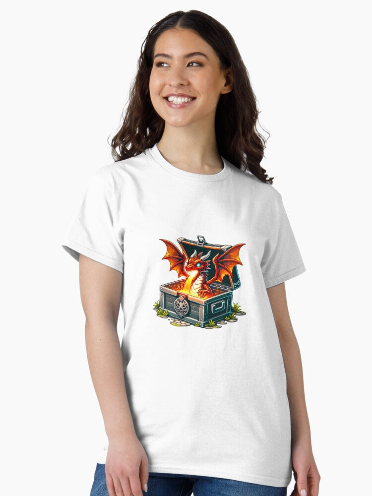 A fire-breathing dragon hidden in a treasure chest Classic T-Shirt