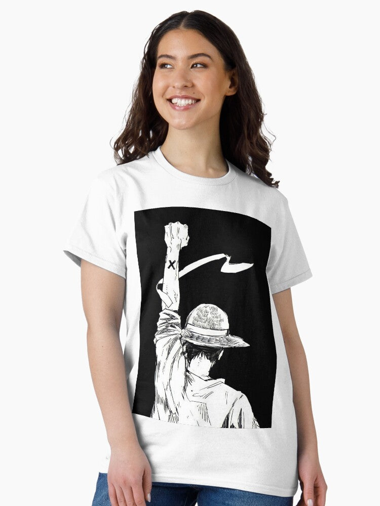 A Captain, A Dream: Luffy in Black and White" Classic T-Shirt