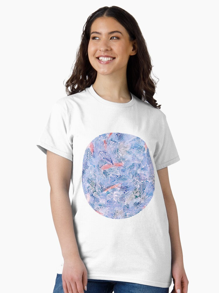Abstract 3, blue watercolor pattern Classic T-Shirt