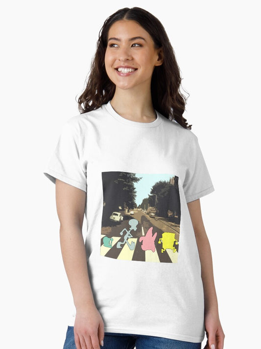 Abbey Road Spongebob Style Classic T-Shirt