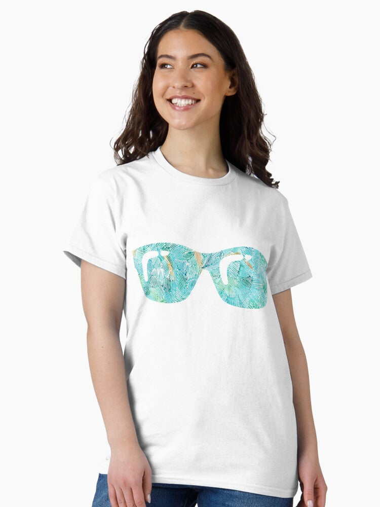 Abstract 1, teal pattern, Classic T-Shirt