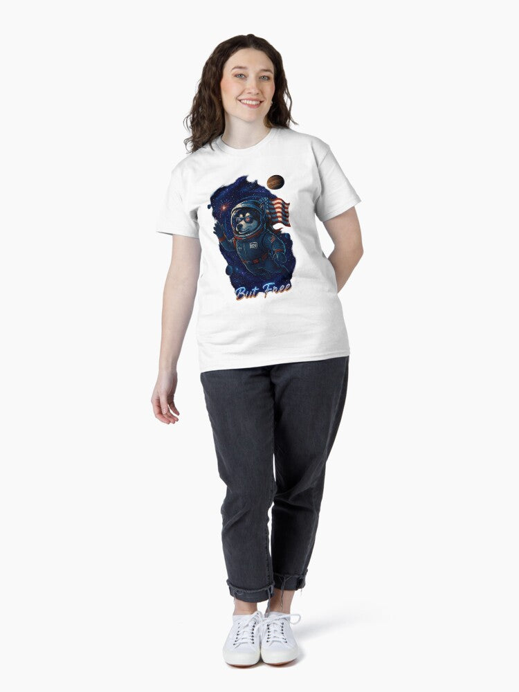 4th Of July US Flag Alaskan Malamute Dog Design Classic T-Shirt