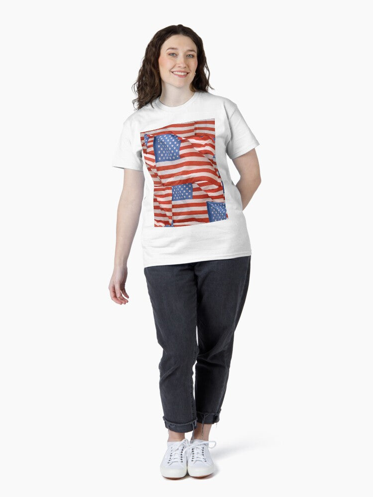 4th of July American Flag Classic T-Shirt