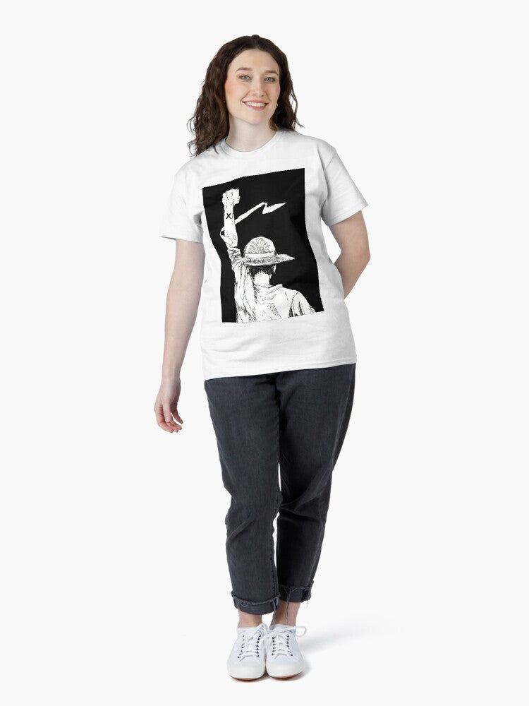 A Captain, A Dream: Luffy in Black and White" Classic T-Shirt