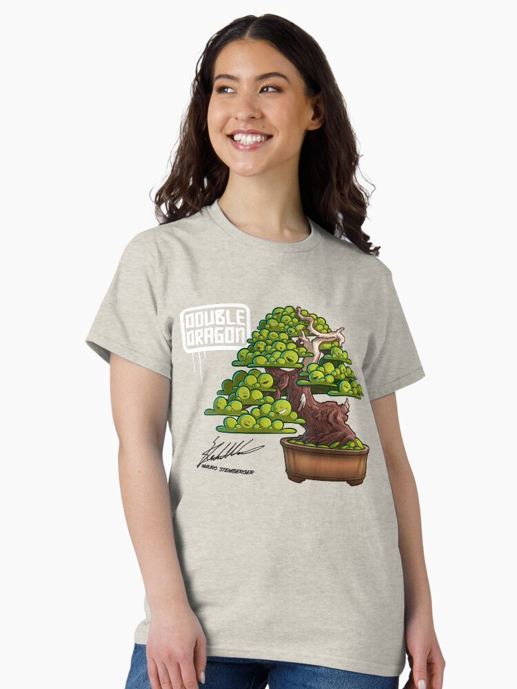 02 Dubble dragon bonsai face on white Classic T-Shirt