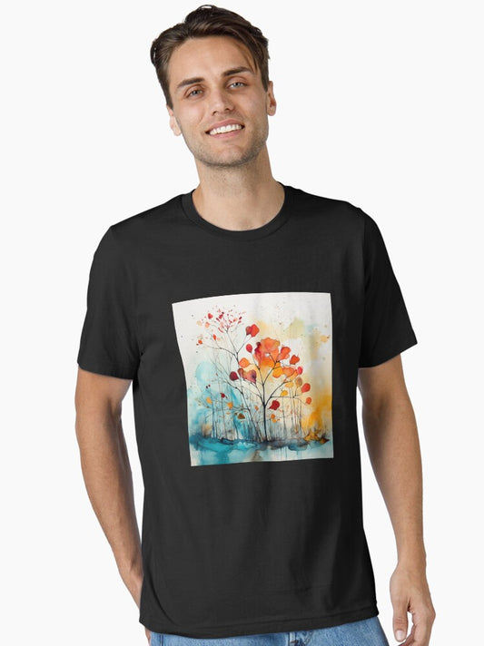 Abstract autumn scenery Autumn Watercolor foliage Essential T-Shirt