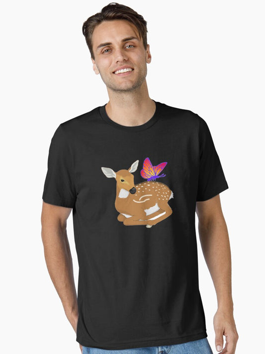 A deer and a butterfly Essential T-Shirt