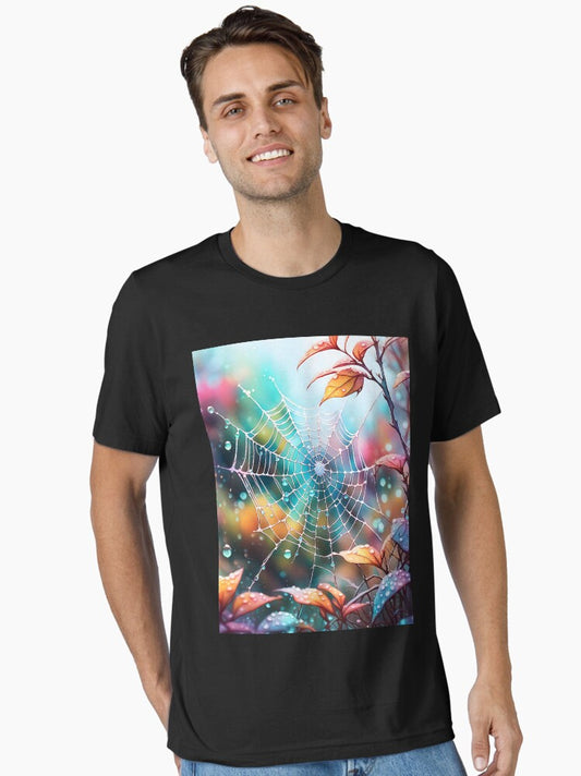 A spider web in the autumn forest Essential T-Shirt