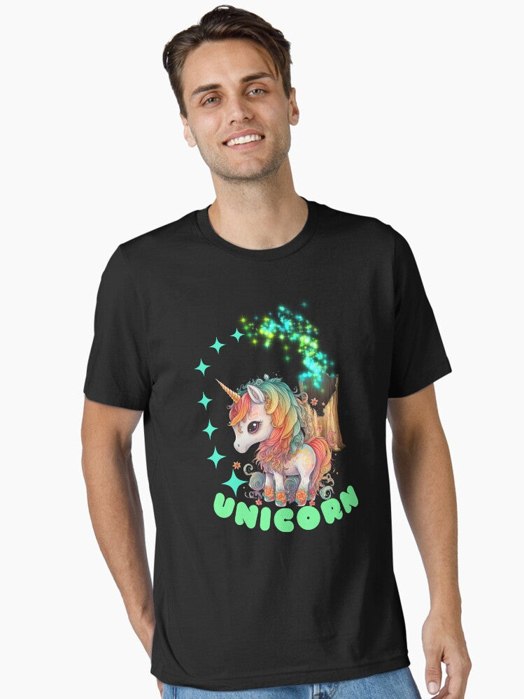 a cute unicorn in the forest Essential T-Shirt