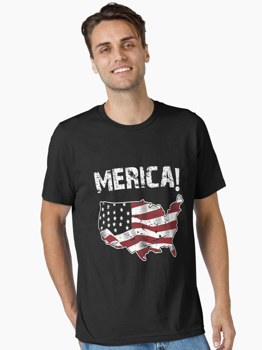 4th of July Independence Day US amp American Flag Patriotic Essential T-Shirt