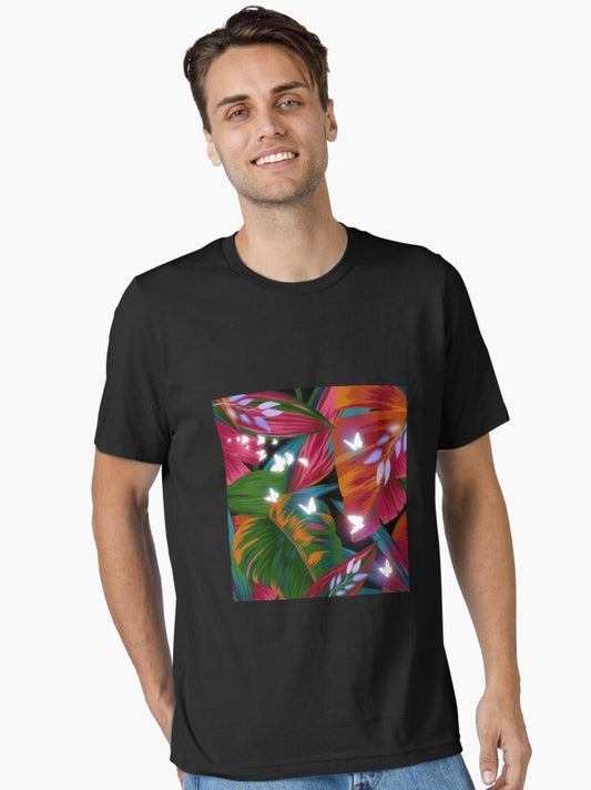 A tropical leaf that stands out with its vibrant colors. Essential T-Shirt