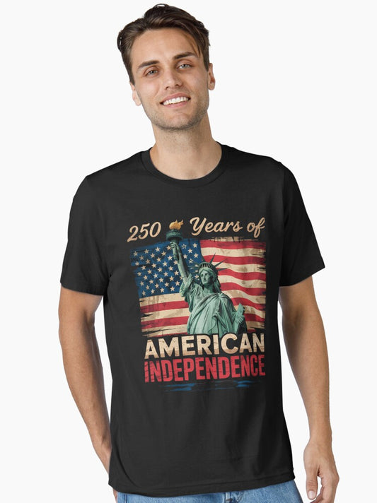 250 Years of American Independence Statue of Liberty US Flag Essential T-Shirt