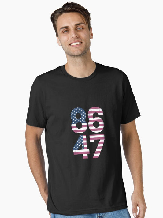 8647 Resist 86 47 4th of July USA US American Flag Protest Essential T-Shirt
