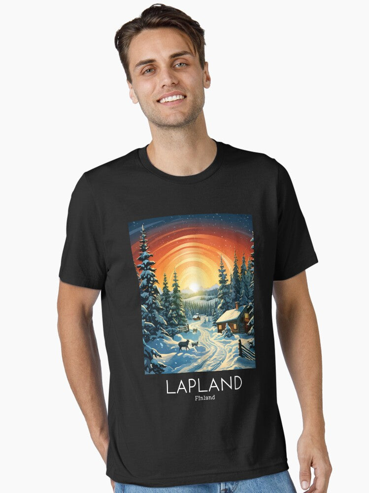 A Vintage Travel Illustration of Lapland - Finland Essential T-Shirt Style001