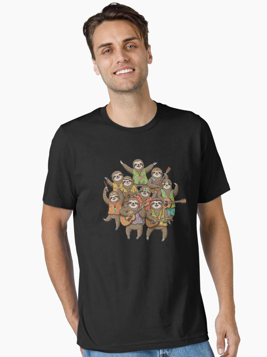 80's graphic Hippie Sloths band Essential T-Shirt