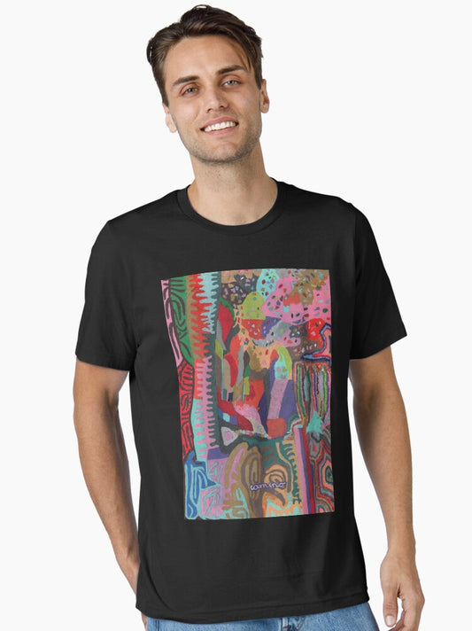 a path overflowing with flowers through a forest Essential T-Shirt