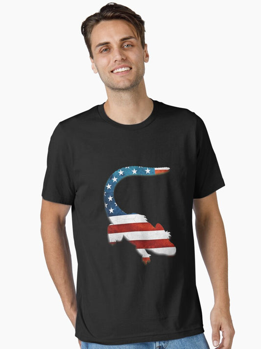 4th of july gator american flag usa Essential T-Shirt Style003