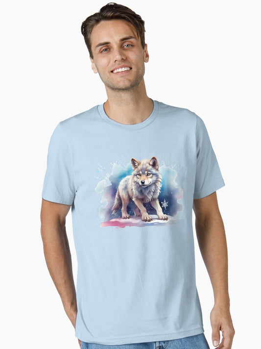 a little wolf as a digital watercolor Essential T-Shirt Style001