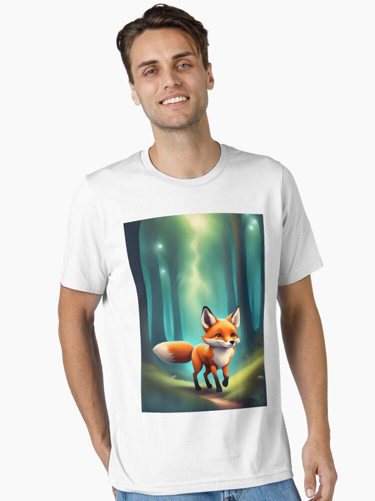 A Cute Fox Exploring the Forest Essential T-Shirt Style004