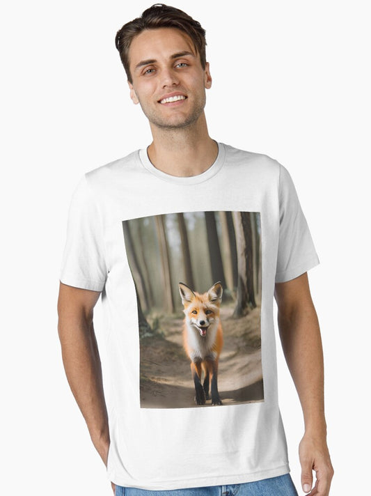 A Cute Fox Exploring the Forest Essential T-Shirt