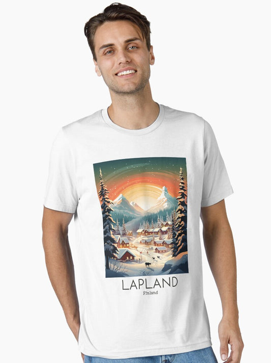 A Vintage Travel Illustration of Lapland - Finland Essential T-Shirt Style002