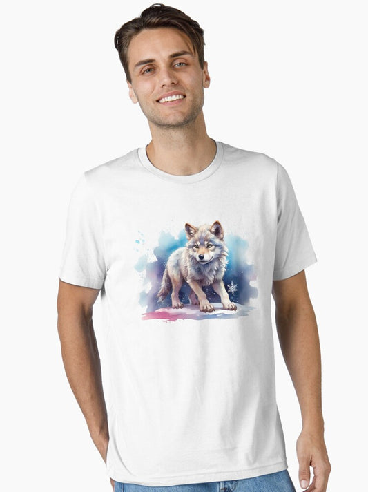 a little wolf as a digital watercolor Essential T-Shirt