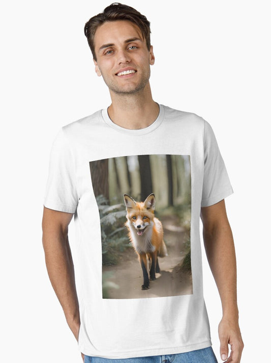 A Cute Fox Exploring the Forest Essential T-Shirt Style002