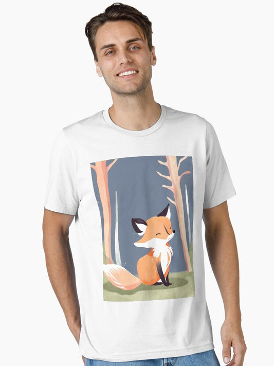 A Cute Fox Exploring the Forest Essential T-Shirt Style006