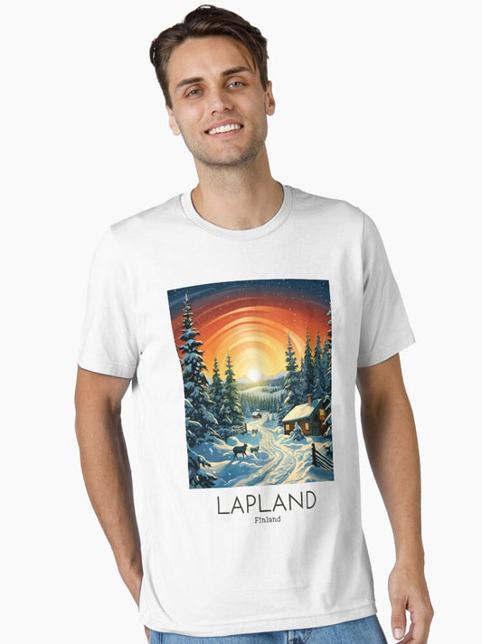A Vintage Travel Illustration of Lapland - Finland Essential T-Shirt Style003