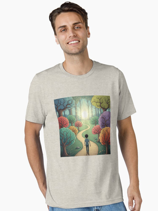 "Journey to the Light – A Whimsical Path of Discovery" Essential T-Shirt