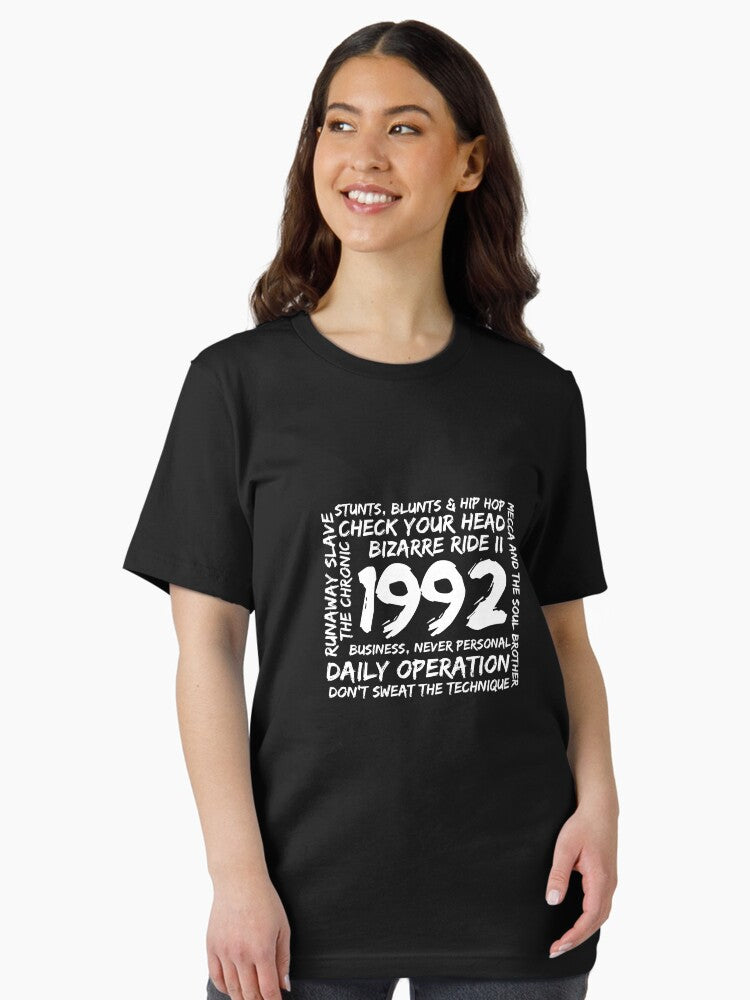 1992 Old School Hip Hop Albums, Classic Rap, Hip Hop Gift Essential T-Shirt