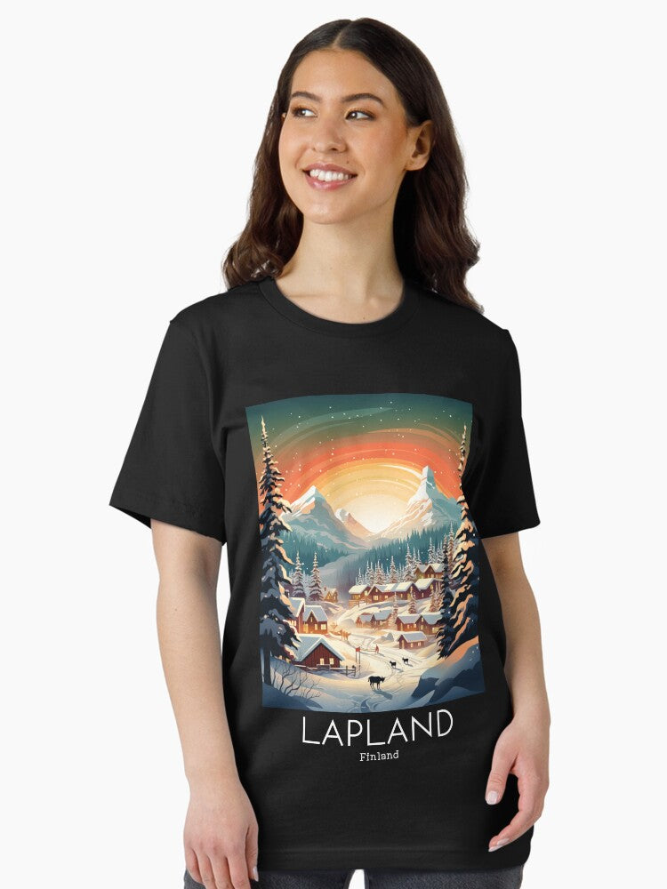 A Vintage Travel Illustration of Lapland - Finland Essential T-Shirt