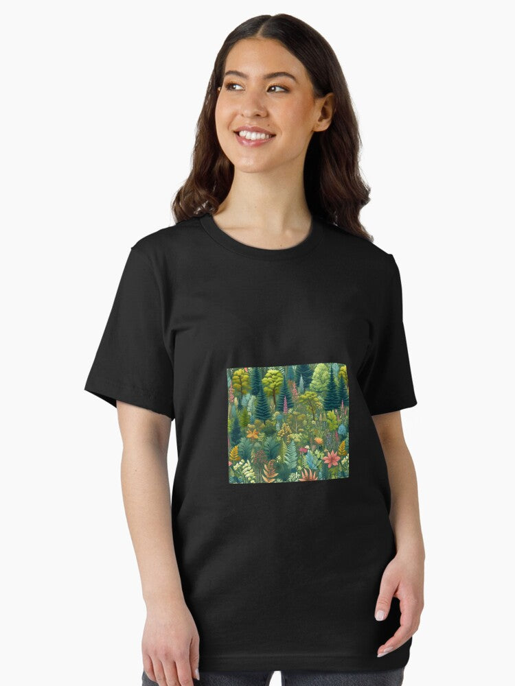 a colorful forest with flowers and ferns Essential T-Shirt