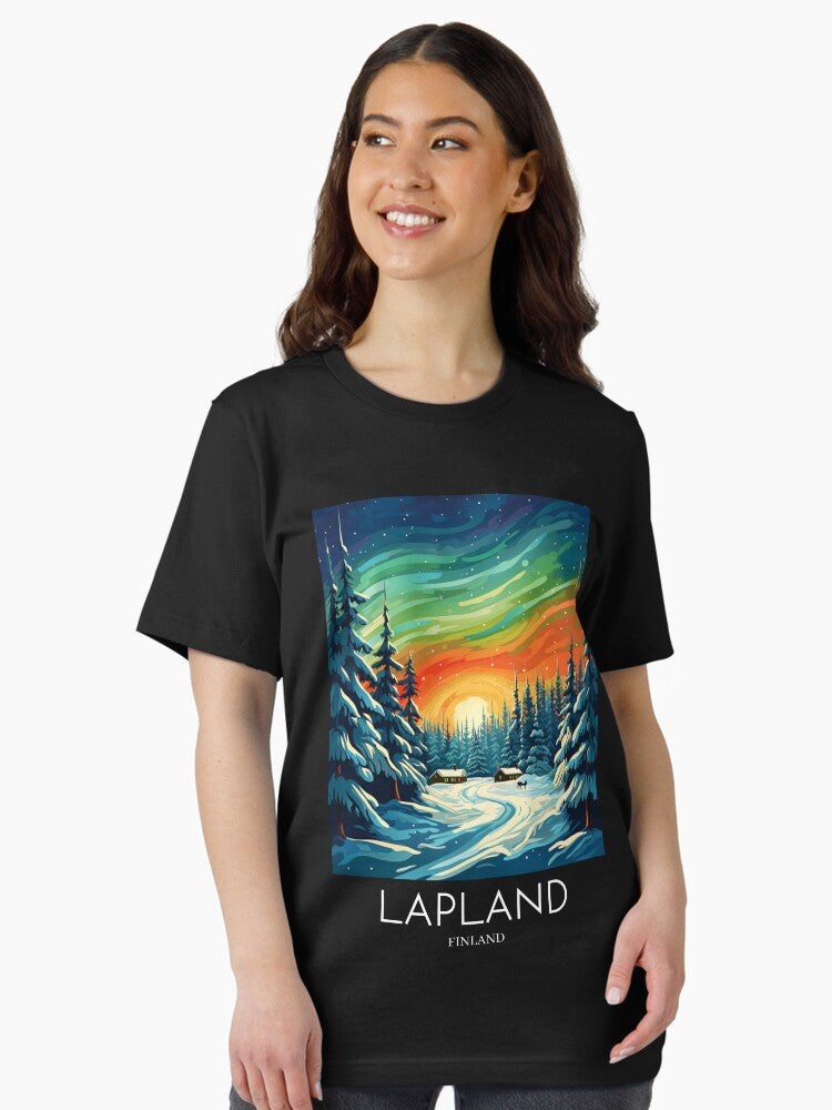 A Pop Art Travel Print of Lapland - Finland Essential T-Shirt