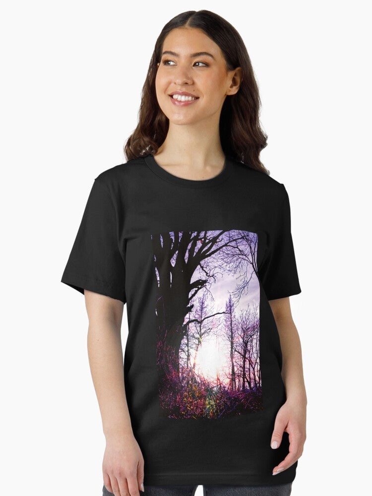 A sunset behind the ancient tree Essential T-Shirt