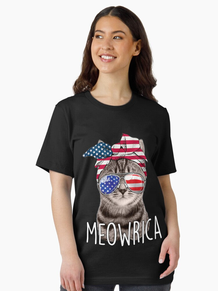 4th of July Funny Cat Meowica Essential T-Shirt