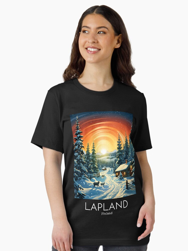 A Vintage Travel Illustration of Lapland - Finland Essential T-Shirt Style001