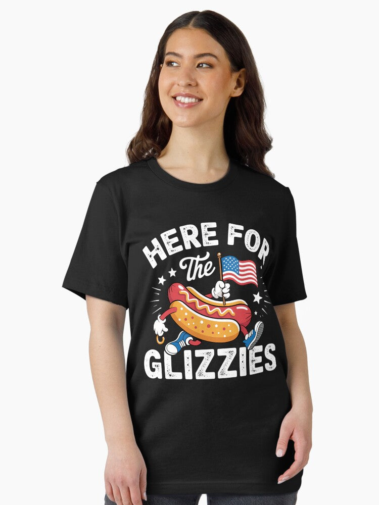 4th Of July Here For Glizzies Hotdog Patriot Men Women Kids Essential T-Shirt