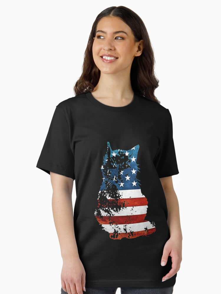 4th of july cat american flag usa Essential T-Shirt