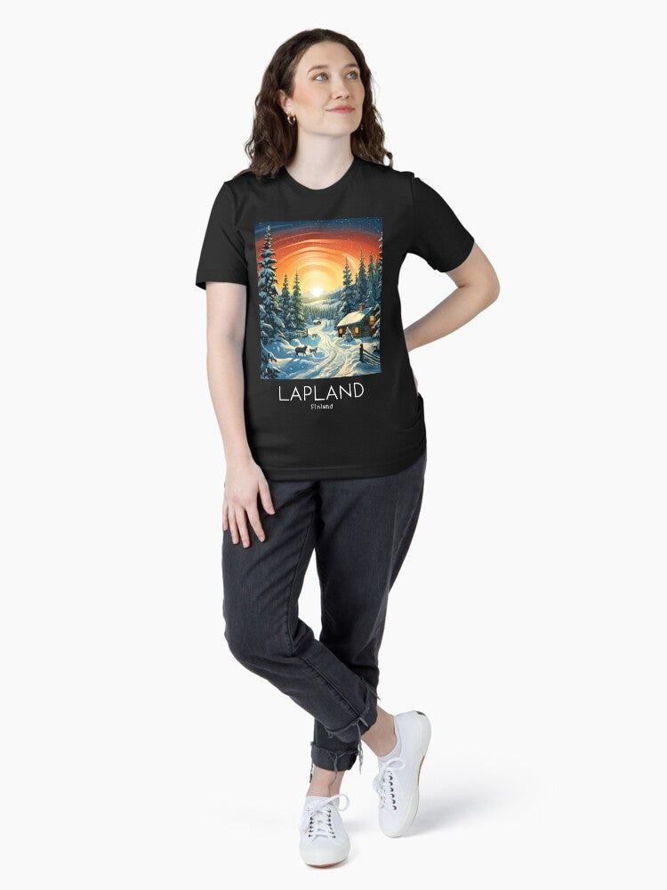 A Vintage Travel Illustration of Lapland - Finland Essential T-Shirt Style001