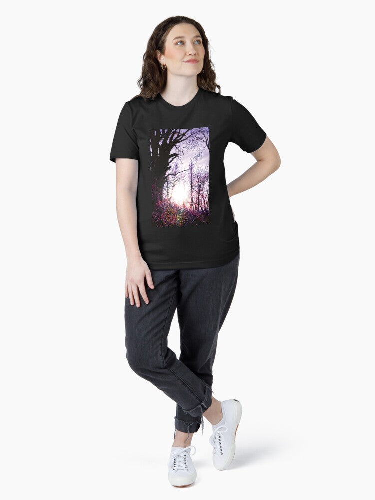 A sunset behind the ancient tree Essential T-Shirt