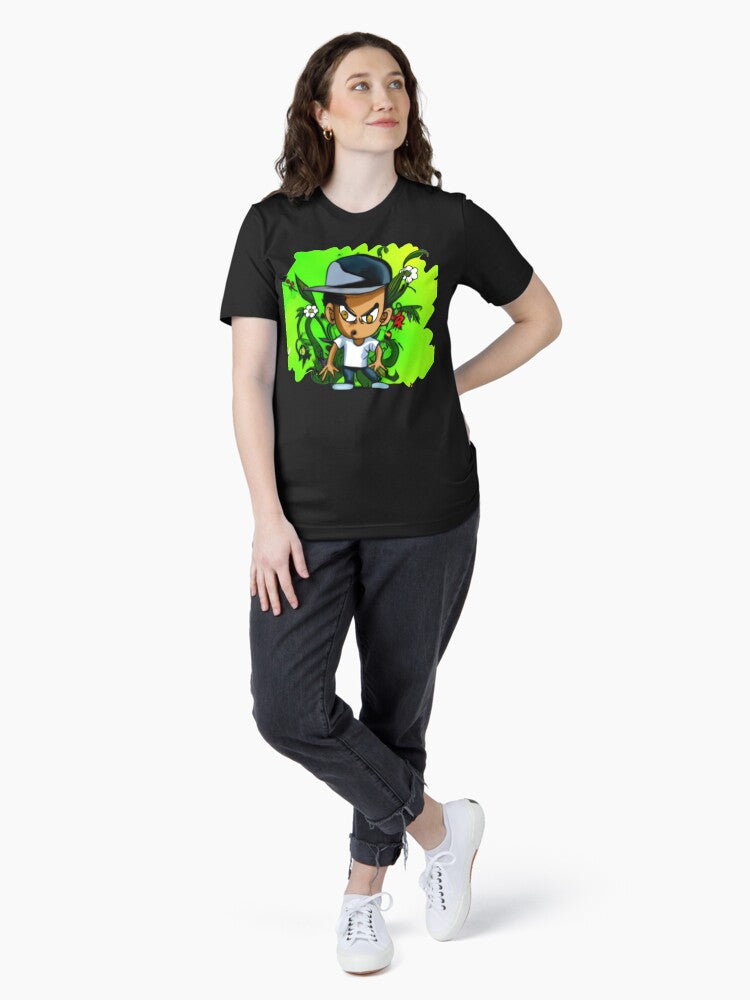 A boy wearing a hip hop style cap with wide eyes, Essential T-Shirt Style001