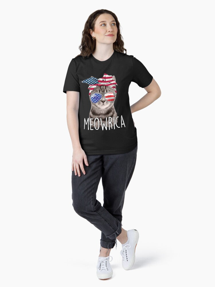 4th of July Funny Cat Meowica Essential T-Shirt