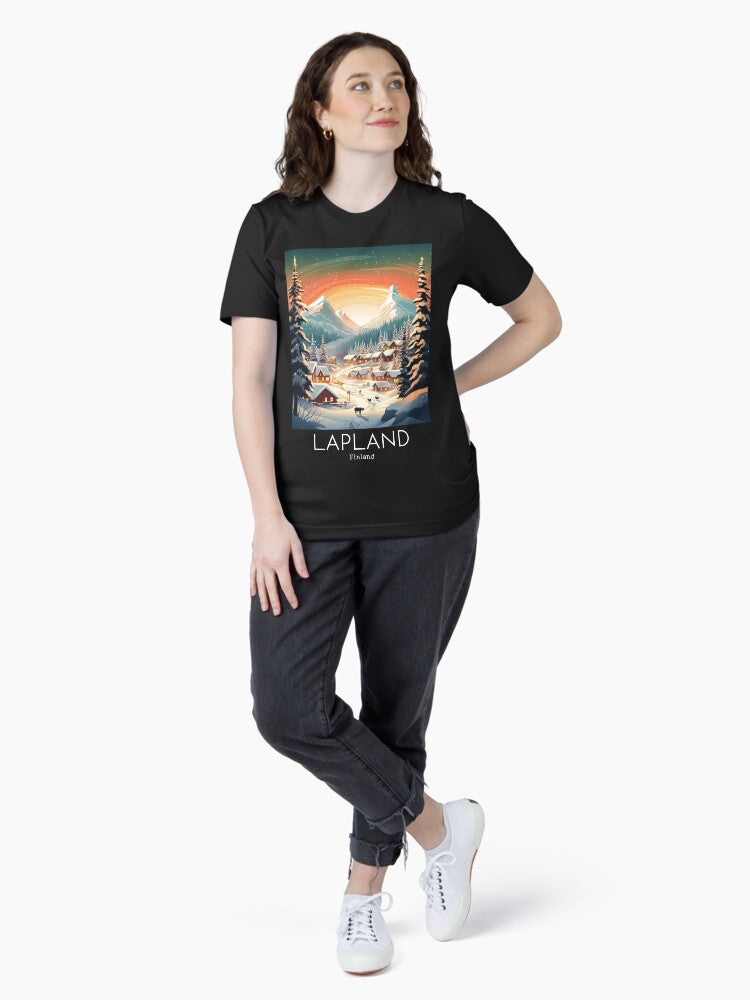 A Vintage Travel Illustration of Lapland - Finland Essential T-Shirt