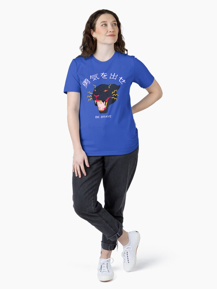 a japanese Panther and a japanese woman , be brave , panther lover Essential T-Shirt