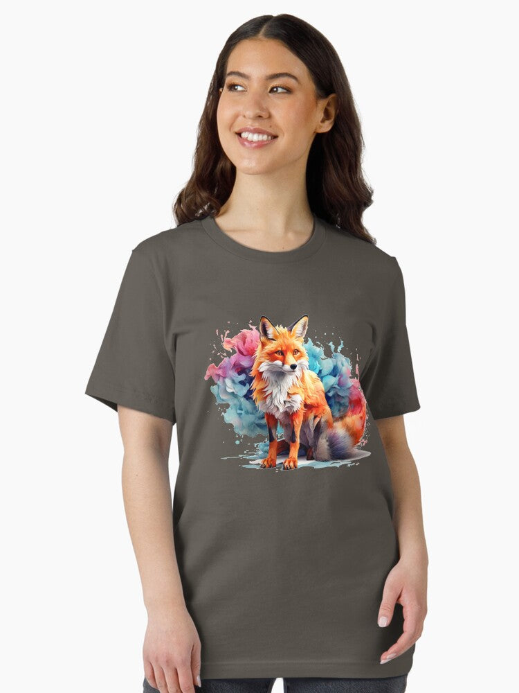 a fox as a watercolor in a cloud of color Essential T-Shirt