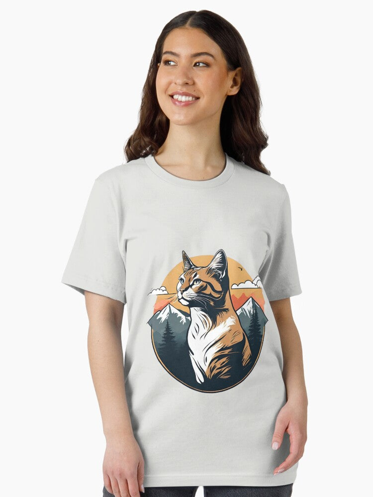 "Purr and Peak: Cats and Nature's Majestic Heights" Essential T-Shirt