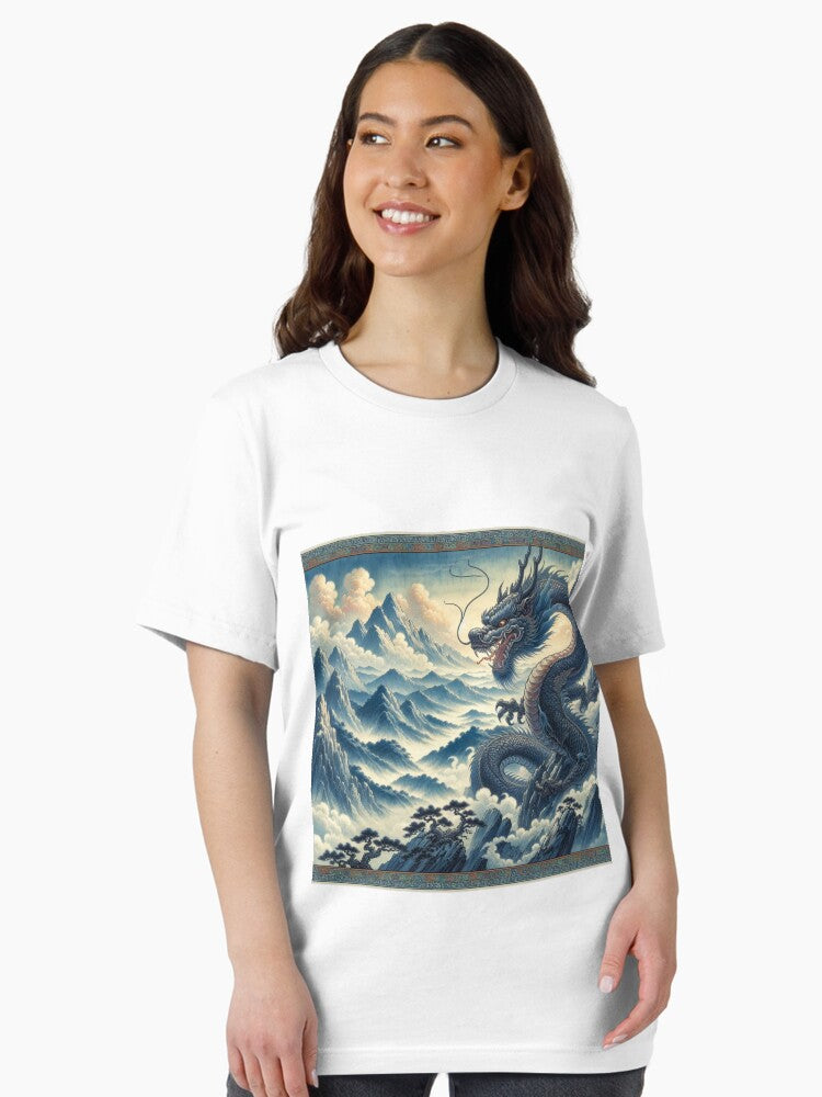 A majestic blue dragon, symbolizing power and good fortune. Essential T-Shirt