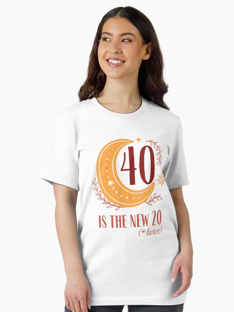 40 Is The New 20 (x twice) 40th Birthday Typography Essential T-Shirt